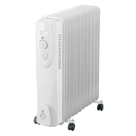 Olejový radiátor, 3 stupně výkonu, max 2500W, termostat, 11 žeber, držák na kabel, kolečka ENTAC