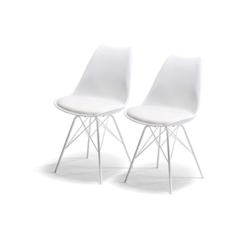 Jídelní židle SCANDINAVIA STANDARD bílá, set 2 ks Designlink