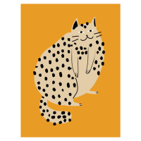 Ilustrace Orange Plump Cat, Little Dean, (30 x 40 cm)