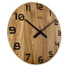KUBRi 0127RC - velké dubové hodiny české výroby řízené signálem o průměru 60 cm