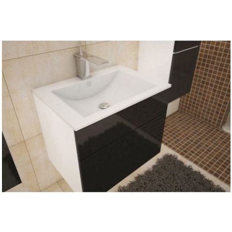 Vysoká koupelnová skříňka MASON BL11, bílá / černý HG FOR LIVING