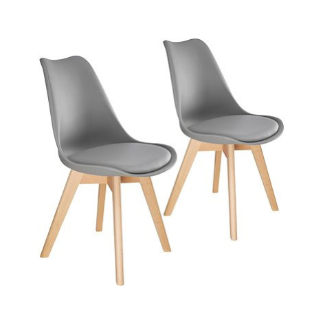 2× Jídelní židle Friederike, šedá tectake