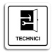 Accept Piktogram "technici" (80 × 80 mm) (bílá tabulka - černý tisk)