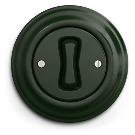 lap - Retro tlačítko s rámečkem zelená KA0061+KA0104