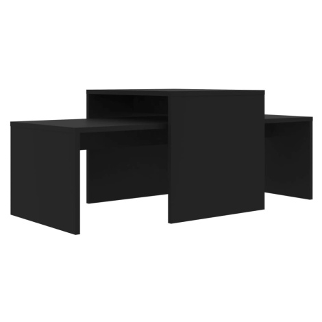 vidaXL Set konferenčních stolků černý 100x48x40 cm kompozitní dřevo