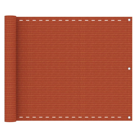 vidaXL Balkonová zástěna oranžová 75 x 500 cm HDPE