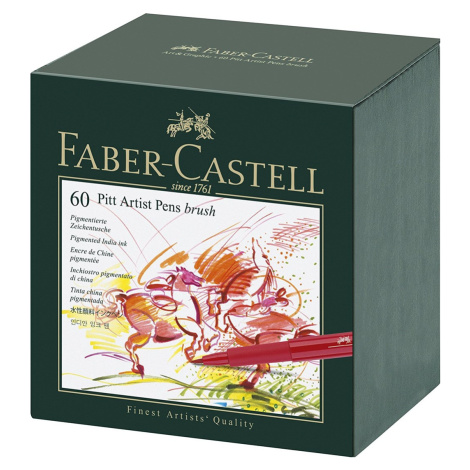 Faber-Castell Faber-Castell, 167150, PITT artist pens, studio box, brush popisovače, 60 ks