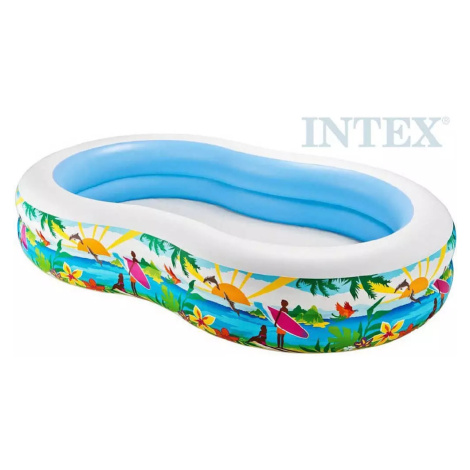 INTEX Bazén nafukovací dětský rajská laguna 259x165x46cm ovál 56490 Bino