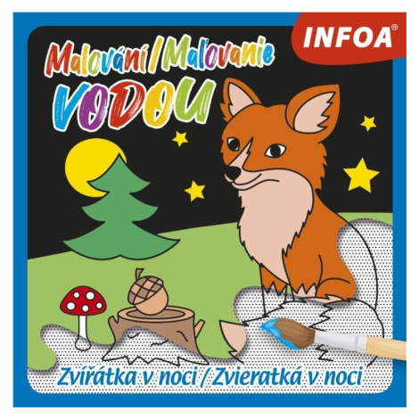 Malování / Maľovanie vodou - Zvířátka v noci Infoa