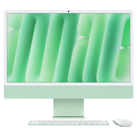 iMac 24“ 4.5K displej, Apple M4 10jádrové CPU, 10jádrové GPU, 16GB, 512GB SSD, CZ - zelený
