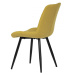 Jídelní židle MISTY — kov, látka, černá / více barev Žlutá