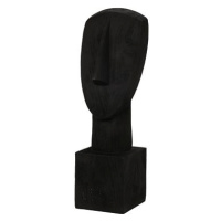 H&L Socha Abstrakt Moai 42 cm černá matná