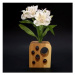 AMADEA Dřevěná váza obdélníková s otvory, masivní dřevo, výška 12 cm