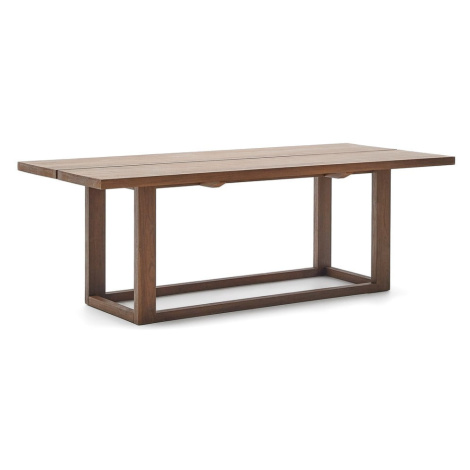 Jídelní stůl z teakového dřeva v přírodní barvě 100x220 cm Sashi – Kave Home