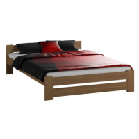 Vyvýšená masivní postel Euro 160x200 cm včetně roštu Dub