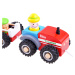 mamido Dřevěný traktor s přívěsem pro nejmenší