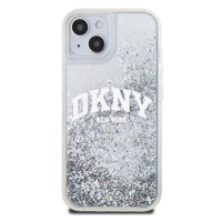 DKNY Liquid Glitter Arch Logo Zadní Kryt pro iPhone 14 Transparent