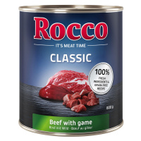 Rocco Classic konzervy, 24 x 800 g za skvělou cenu - hovězí se zvěřinou