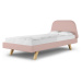 MINKO Čalouněná dětská jednolůžková postel TRAPEZE Zvolte barvu: Růžová, Zvolte rozměr: 120x200 