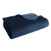 Přehoz na postel BED3, 170x210cm, modrá/námořnická modrá