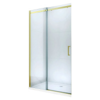 MEXEN Omega posuvné Sprchové dveře 120 cm transparent, zlato se sadou pro niku 825-120-000-50-00