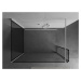 MEXEN/S Kioto Sprchová zástěna WALK-IN 130 x 110 x 30 cm, černý vzor, bílá 800-130-110-221-20-70