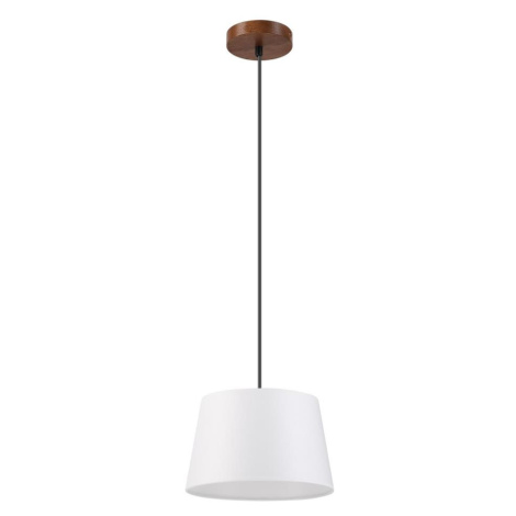 Lustr na lanku AIDA 1xE27/60W/230V pr. 25 cm dub/ořech/bílá LM-1.98/DĄB ORZECH/250