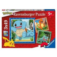 Puzzle Pokémon Ravensburger - Vypusťte Pokémony 3x49 dílků