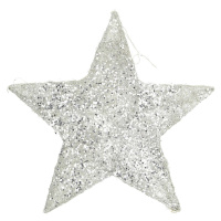 Dekoria Vánoční ozdoba Star Silver 30 cm, 30x30x0,5 cm