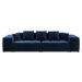 Modrá sametová pohovka 320 cm Rome Velvet - Cosmopolitan Design