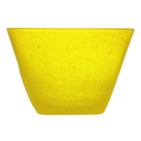 Miska kulatá skleněná MEMENTO žlutá 11,5cm