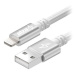 AlzaPower AluCore USB-A to Lightning MFi (C189) 0.5m stříbrný
