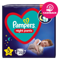 PAMPERS Night Pants 5 12-17 kg 22 ks