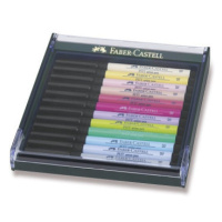 Popisovače Faber-Castell Pitt Artist Pen Brush - 12 ks, pastelové barvy