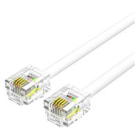 Vention Flat 6P4C Telephone Patch Cable 10M White