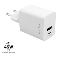 FIXED PD Rapid Charge Mini s USB-C a USB výstupem 45W bílá