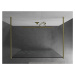 MEXEN/S Kioto samostatně stojící sprchová zástěna 110 x 200, bílý vzor 8 mm, zlatá kartáčovaná 8