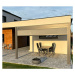 Zahradní hliníková pergola do stěny 4x3 m (antracit)