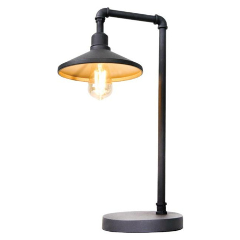 ACA Lighting stolní lampa 1XE27 černá+zlatá kovová 34X22XH56CM PIPE AR4171T56BG
