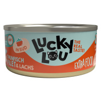 Lucky Lou Extrafood tuňák a losos ve vývaru 18 × 70 g