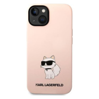 Karl Lagerfeld Liquid Silicone Choupette NFT Zadní Kryt pro iPhone 14 Plus Pink