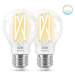 WiZ SET 2x LED žárovka E27 A60 Filmant 7W (60W) 806lm 2700-6500K IP20, stmívatelné