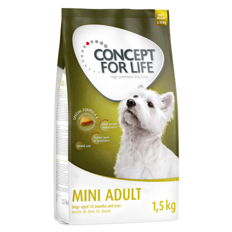 Concept for Life granule, 4 x 1 / 1,5 kg - 20 % sleva - Mini Adult 4 x 1,5 kg