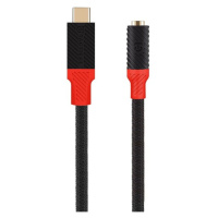 Tactical Pin4Fun kabel USB-C/Jack 3,5mm (100cm) černý/červený