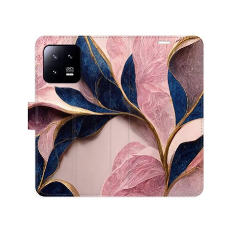 iSaprio flip pouzdro Pink Leaves pro Xiaomi 13
