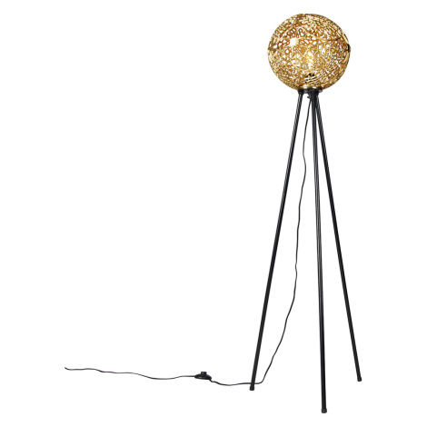 Stojací lampa Art Deco stativ zlatá - Maro QAZQA