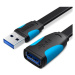 Vention USB3.0 Male to Female Extension Cable FLAT 1m Black