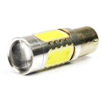 Auto LED žárovka Ba15S 11W (CREE 5W + 4x 1,5W COB) P21W oranžová