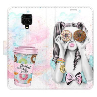 iSaprio flip pouzdro Donut Worry Girl pro Xiaomi Redmi Note 9 Pro / Note 9S