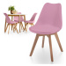 Miadomodo 80558 MIADOMODO Sada jídelních židlí, růžové, 4 kusy